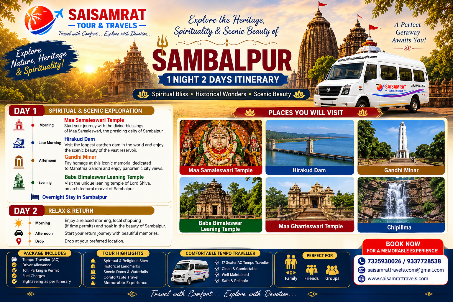 Sambalpur Heritage & Hirakud Dam Tour